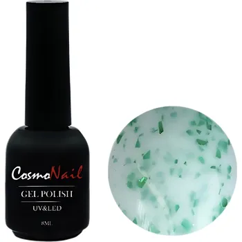 Lak na nehty COSMONAIL gel lak Milky Flakes 009 - Green Milky, 8 ml