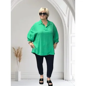 Dámská tunika Dámská tunika s dlouhým rukávem Sandra Barva: Zelená, Velikost: One size, Size system: One size