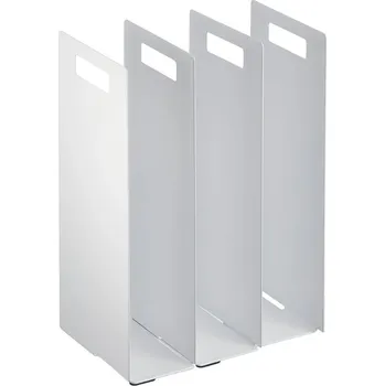 Koupelnová předložka YAMAZAKI Sada dvou bílých kovových organizérů na ručníky Tower