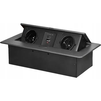 Elektrická zásuvka Orno Elektrická Zásuvka do desky stolu šedá