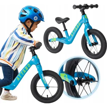 Odrážedlo Odrážedlo ATTABO Brisk, hořčíkové, modré, 12", ultra lehké, 3,3 kg