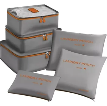 Cestovní organizér, sada 6 ks, šedý