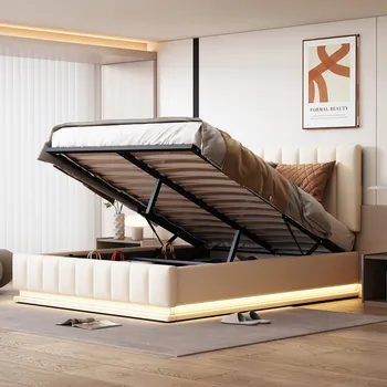 Postel Jednolůžková dřevěná postel Arhatreya 140x200 cm bílá