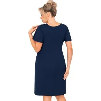 Dámská noční košile Noční košilka pro plnější tvary Donna Melanie Tmavě modrá 6XL(52)