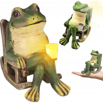Zahradní dekorace SOLÁRNÍ LED LAMPA ŽÁBA DEKORACE DO ZAHRADY NA TERASU DÁREK 300MAH