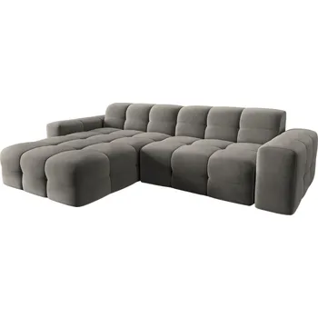 Pohovka Micadoni Sametová rohová pohovka Kendal 256 cm, levá