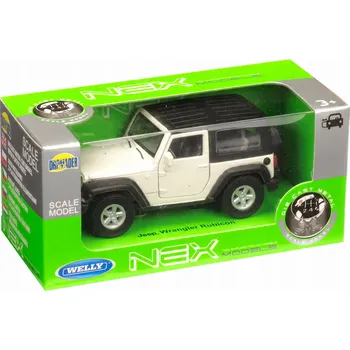 autíčko WELLY JEEP WRANGLER RUBICON BÍLÝ 1:34 NOVÝ KOVOVÝ MODEL 39885