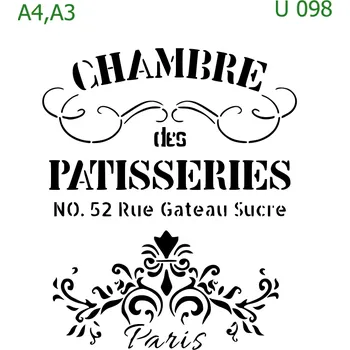 Šablona U 098 - A3 , Nelepící folie