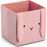 ZELLER Dětský úložný box textilní motiv Králík růžový 28x28x28cm