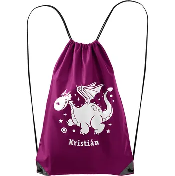 Městský batoh Vak Drak se jménem - polyester Barva: Fuchsiová