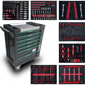 Dílenská skříňka pojízdná Wöhrstahl – vozík na nářadí s prémiovým vybavením