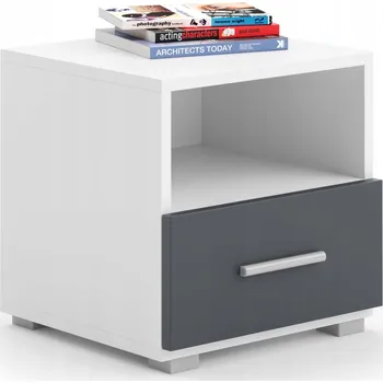 Noční stolek Noční stolek EMI noční stolek, šuplík bílá