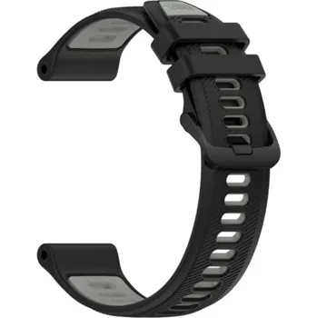 Sporttester Sportovní silikonový řemínek pro Garmin - Černý, 22 mm