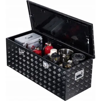 Úložný box Hliníkový box na nářadí VEVOR 121,9 x 49,5 x 44,4 cm, vodotěsný, s dvojitým zámkem proti vypáčení