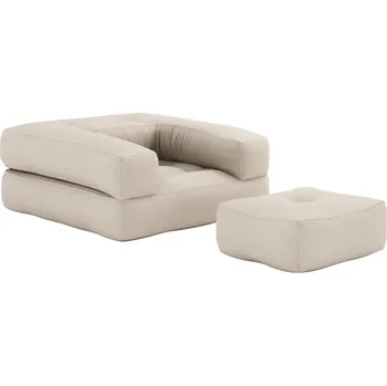 Křeslo Karup Design Rozkládací křeslo Cube s podnožkou