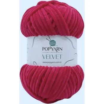 Příze POPYARN Pletací příze Velvet B054 - růžová