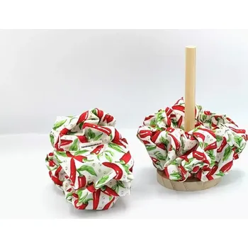 Bavlněná Scrunchie gumička chilli XXL