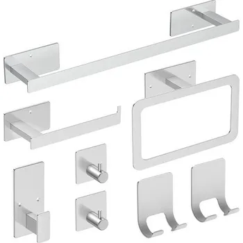 Držák na ručník Držák na ručníky AIKER bez vrtání, sada 8 ks