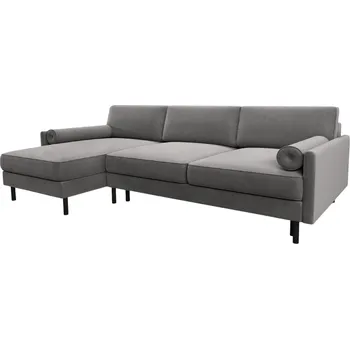 Pohovka Micadoni Sametová rozkládací pohovka Scott 212 cm, levá