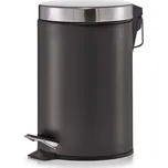 ZELLER Koupelnový odpadkový koš kovový 3l černý mat 17x26cm
