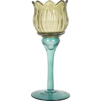 Svícen Clayre & Eef - Skleněný svícen na čajovou svíčku 6GL5350