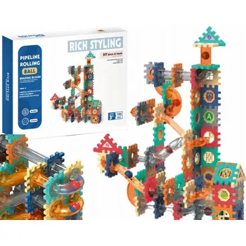 ostatní stavebnice STAVEBNICE EDUKAČNÍ STAVEBNICE KULIČKOVÁ DRÁHA 182 dílků