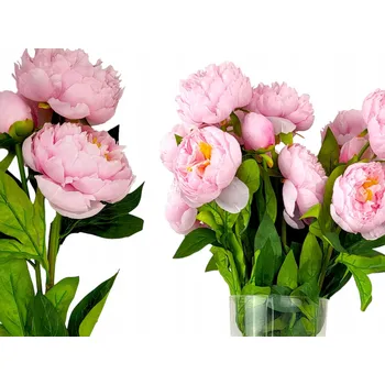 umělá květina Umělá pivoňka Větvička Květina jako živá 74 cm