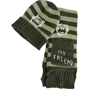 Čepice čepice s šálou, Bugga, PD352, zelená - 1/3let | 1/3let