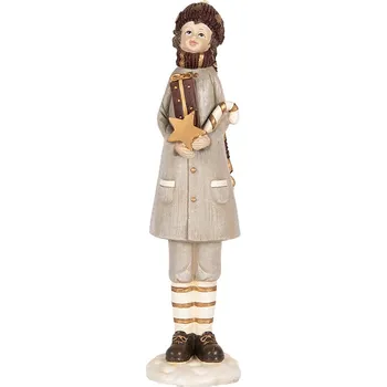 Clayre & Eef - Dekorativní figurka děvčátka s dárky 6PR5395
