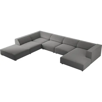 Pohovka Cosmopolitan Design Sametová rohová pohovka Arendal 364 cm, levá