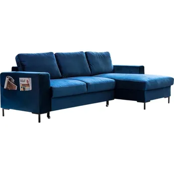 Pohovka Miuform Sametová rozkládací pohovka Lofty Lilly 236 cm, pravá