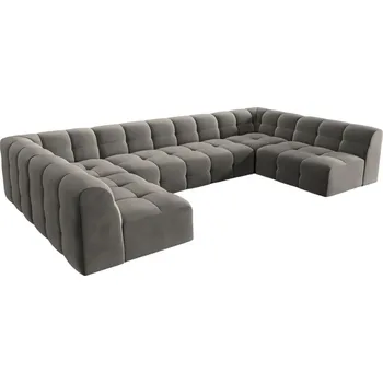 Pohovka Micadoni Sametová rohová pohovka Kendal 372 cm