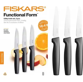 Kuchyňský nůž Sada nožů v pouzdře Fiskars Functional Form 3 ks