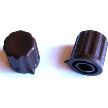 vypínač Přístrojový knoflík KP1406, 14x15mm, hřídel 6mm, hnědý