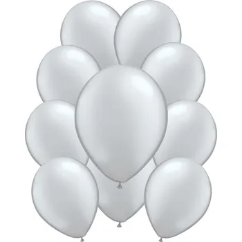 Balónek Latexové balónky metalické stříbrné