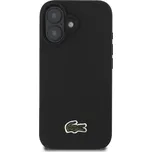 Zadní kryt Lacoste Iconic Petit Pique Woven Logo MagSafe pro Apple iPhone 16, černá