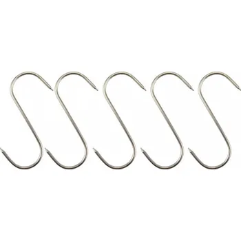 Nerezové háčky na uzení masa 5 ks