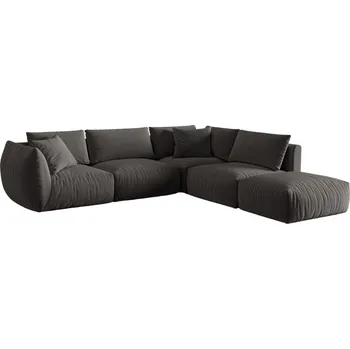 Pohovka Micadoni Sametová rohová pohovka Chris 295 cm, pravá