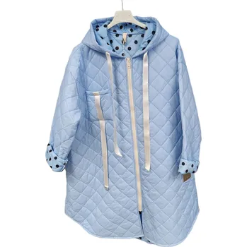 Dámský prošívaný kabát Barva: Modrá, Velikost: One size, Size system: One size