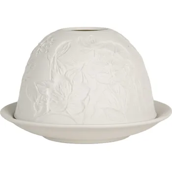 Svícen Clayre & Eef - Porcelánový svícen na čajovou svíčku FLOWERS 6CE2209