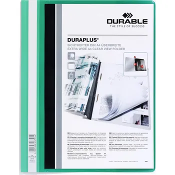 DURABLE DURAPLUS 2579, extraširoký rychlovazač A4 PVC - prezentační desky Barva: Zelená
