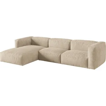 Pohovka Micadoni Sametová rohová pohovka Martina 330 cm, levá