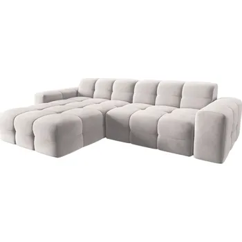 Pohovka Micadoni Sametová rohová pohovka Kendal 256 cm, levá