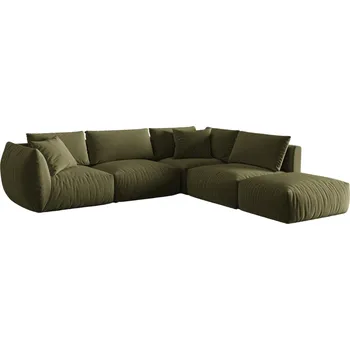 Pohovka Micadoni Sametová rohová pohovka Chris 295 cm, pravá