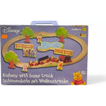Vláček a vláčkodráha Simba Dřevěná vláčkodráha WTP Medvídek Pú s doplňky - Eichhorn