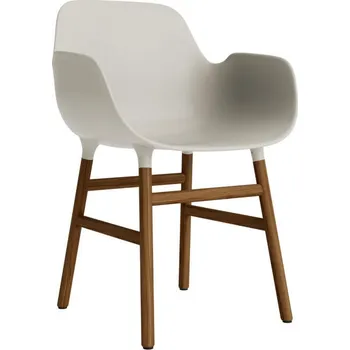 Jídelní židle Normann Copenhagen Židle Form s područkami, light grey/walnut