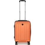 Malý cestovní kufr do letadla, kabinový, skořepinový, ABS, 40 l, Worldline 630 oranžová