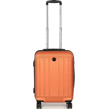 Malý cestovní kufr do letadla, kabinový, skořepinový, ABS, 40 l, Worldline 630 oranžová
