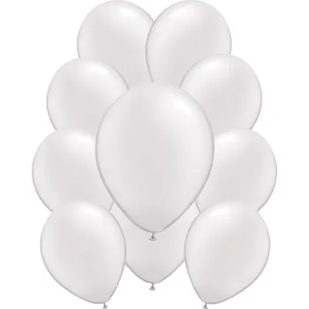Balónek Latexové balónky metalické bílé