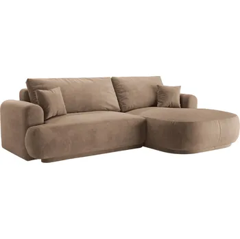 Pohovka Micadoni Sametová rozkládací pohovka Ella 271 cm, pravá